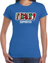 Blauw Italy fan t-shirt voor dames - Italy supporter - Italie supporter - EK/ WK shirt / outfit XS