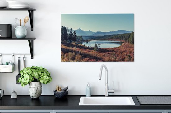Groot lac de Russie 90x60 cm - Tirage photo sur toile (Décoration murale salon / chambre)