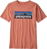Patagonia P-6 Logo Organic Cotton jongens shirt bruin