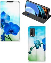 Xiaomi Poco M3 | Redmi 9T Smart Cover Orchidee Blauw - Cadeau voor je Moeder