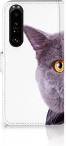 Telefoonhoesje Sony Xperia 1 III Flipcover Case Kat