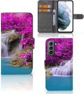 Wallet Bookcase Geschikt voor Samsung Galaxy S21 FE Telefoonhoesje Waterval