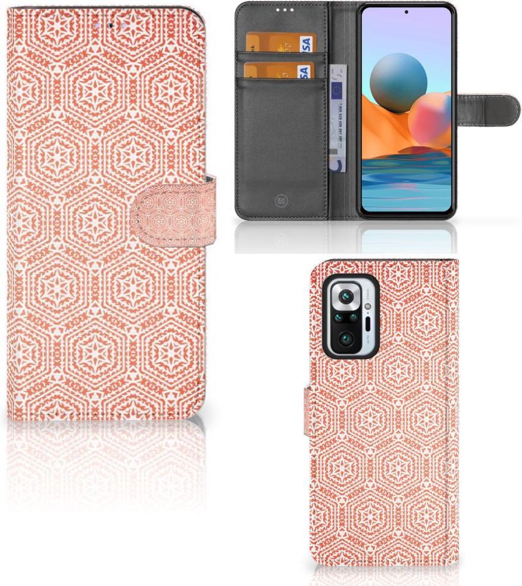 Xiaomi Redmi Note 10 Pro Telefoon Hoesje Pattern Orange