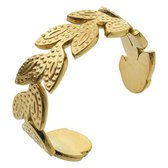Juleeze Ring Dames Bladeren 1*1*1 cm Goudkleurig Metaal Sieraad Juweel