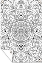 Tuinposters buiten Bohemian - Mandala - Bladeren - 60x90 cm - Tuindoek - Buitenposter