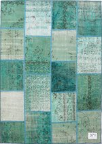 Vloerkleed Vintage 168x237 cm Handgeknoopt Patchwork Tapijt tapijten woonkamer