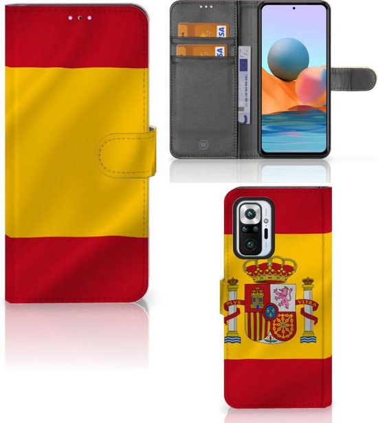 Full Body Protection Housse pour Xiaomi Redmi Note 10 Pro Coque Téléphone Drapeau Espagnol