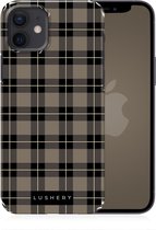 Lushery Hoesje - geschikt voor iPhone 12 Mini - Fashion Back Case Hoesje - Pretty in Plaid