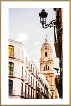 JUNIQE - Poster met kunststof lijst Malaga -20x30 /Ivoor