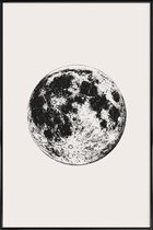 JUNIQE - Poster in kunststof lijst Lunar -30x45 /Grijs & Ivoor