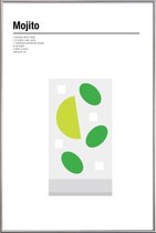 JUNIQE - Poster met kunststof lijst Mojito - minimalistisch -40x60