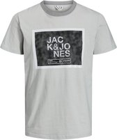 Jack & Jones T-shirt Jcofikes Tee Ss Crew Neck 12188075 Glacier Gray/slim Mannen Maat - M