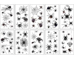 10 stuk Tattoo Sticker Gezicht Hand Cartoon Nep Tatoo Tijdelijke Waterdichte Taty model LS Spin