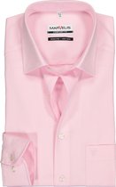 MARVELIS comfort fit overhemd - roze - Strijkvrij - Boordmaat: 43