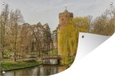 Tuinposter - Tuindoek - Tuinposters buiten - Water - Boom - Nijmegen - 120x80 cm - Tuin