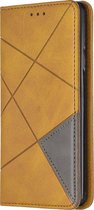 Nokia 1 Plus Hoesje - Mobigear - Rhombus Slim Serie - Kunstlederen Bookcase - Cognac - Hoesje Geschikt Voor Nokia 1 Plus