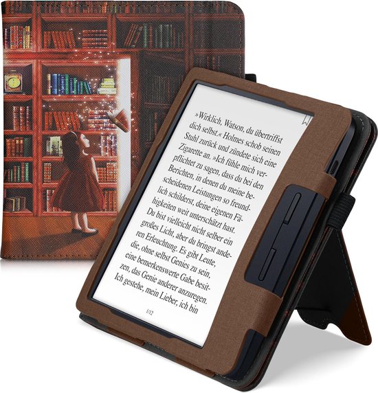 kwmobile flip cover voor Kobo Libra H2O Hoes met handgreep en