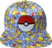 Pokémon Pokéball pet - Pikachu overall print blauw - verstelbaar