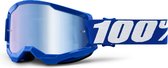 100% Crossbril MTB Strata 2 met Mirror Lens - Blauw / Wit