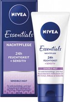 Nivea Visage Sensitive Night Cream 50ml - Verzorgende Zalf - Creme - Handige Tube - gevoelige huid - VOLUME VOORDEEL -30% BIJ 3 STUKS!
