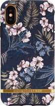 Richmond & Finch Floral Jungle Gold details case iPhone X hoesje - Blauw