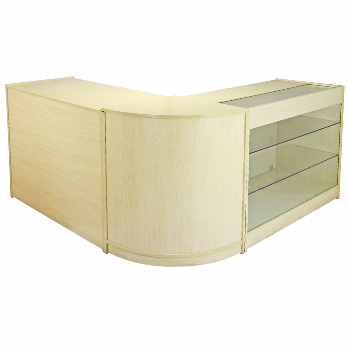 Saturn toonbank set a1200 - esdoorn - 90x120x60cm - met opbergplank