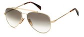 Lunettes de soleil David Beckham 1004/s Cat. 3 Pilote Acier Inoxydable Or/ Gris
