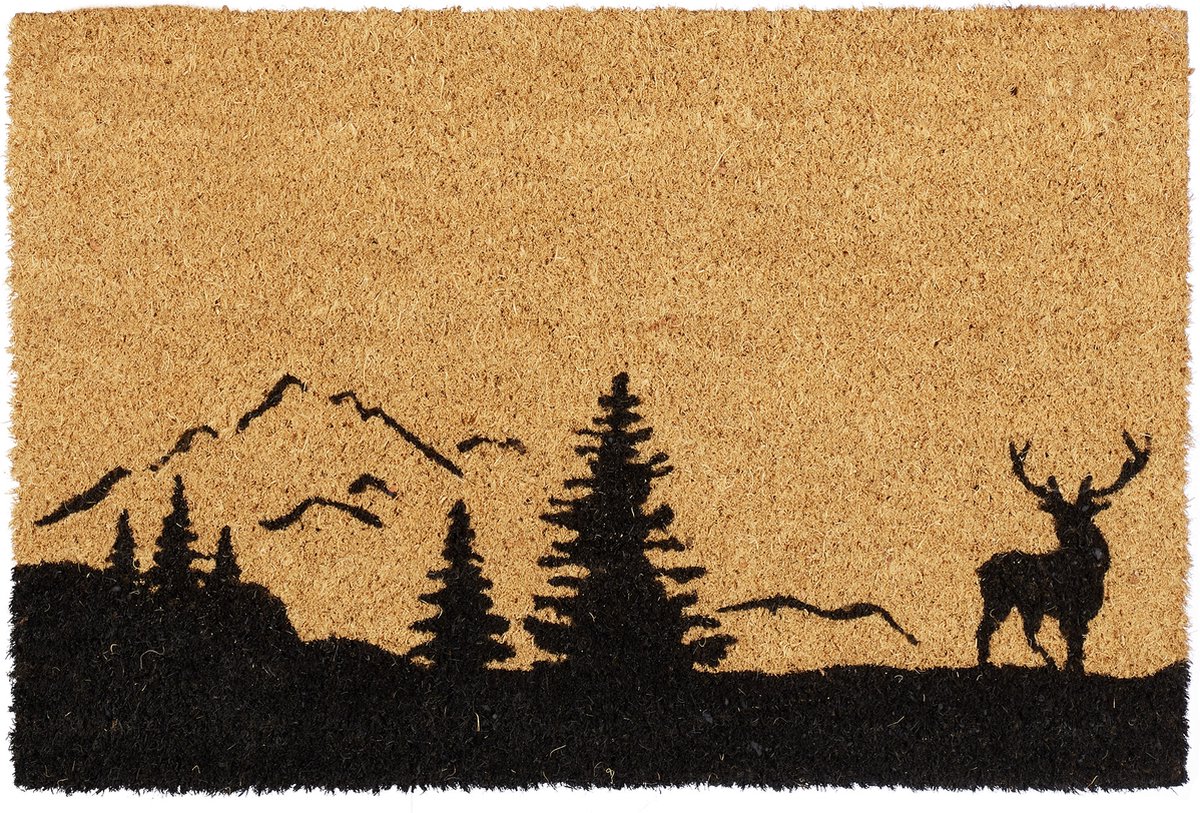 deurmat kokos - bos - 40 x 60 cm - antislip - binnen - buiten