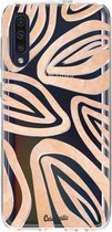 Casetastic Samsung Galaxy A50 (2019) Hoesje - Softcover Hoesje met Design - Leaves Coral Print