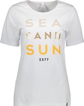 Zoso T-shirt Sea 214 White Summergold 0016 0250 Dames Maat - XL