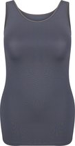 RJ Bodywear Pure Color dames top (1-pack) - hemdje met brede banden - grijs - Maat: XXL