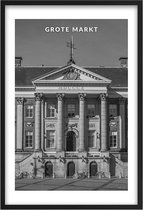 Poster Grote Markt Groningen A4 - 21 x 30 cm (Exclusief Lijst)