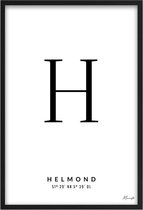 Poster Letter H Helmond A4 - 21 x 30 cm (Exclusief Lijst)