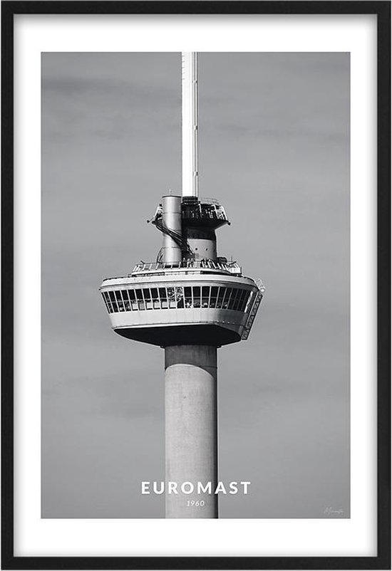 MINUSTO Poster - Euromast Rotterdam - 42 X 30 Cm - Wit