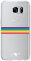 6F hoesje - geschikt voor Samsung Galaxy S7 Edge -  Transparant TPU Case - #LGBT - Horizontal #ffffff