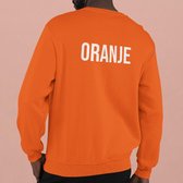 Oranje EK WK Koningsdag Trui met de tekst Oranje Back (MAAT L - UNISEKS FIT) | Oranje kleding / sweaters | WK Feestkleding