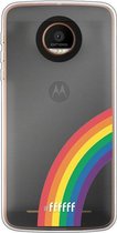 6F hoesje - geschikt voor Motorola Moto Z Force -  Transparant TPU Case - #LGBT - Rainbow #ffffff