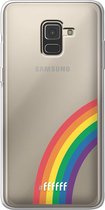 6F hoesje - geschikt voor Samsung Galaxy A8 (2018) -  Transparant TPU Case - #LGBT - Rainbow #ffffff