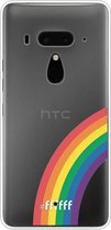 6F hoesje - geschikt voor HTC U12+ -  Transparant TPU Case - #LGBT - Rainbow #ffffff