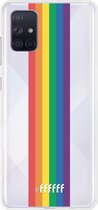 6F hoesje - geschikt voor Samsung Galaxy A71 -  Transparant TPU Case - #LGBT - Vertical #ffffff