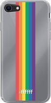 6F hoesje - geschikt voor iPhone 8 - Transparant TPU Case - #LGBT - Vertical #ffffff