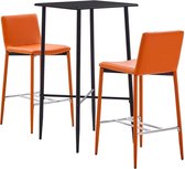 Medina 3-delige Barset kunstleer oranje