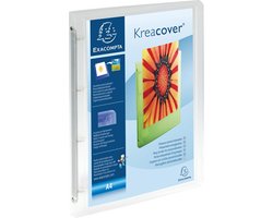 Exacompta Kreacover Ringband Chromaline PP 10/10de met 4 ringen van 30mm - A4 maxi - Kleurloos - 51568E