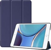 Hoes voor iPad Mini 2021 tablet hoes voor 6e generatie Apple iPad Mini - Tri-Fold Book Case - Donker Blauw