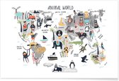 JUNIQE - Poster Animal Kingdom -13x18 /Kleurrijk