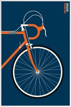 JUNIQE - Poster in kunststof lijst Icons Crescent Front -30x45 /Blauw