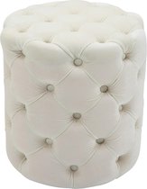 Clp Drancy Hocker - Fluweel - Creme M