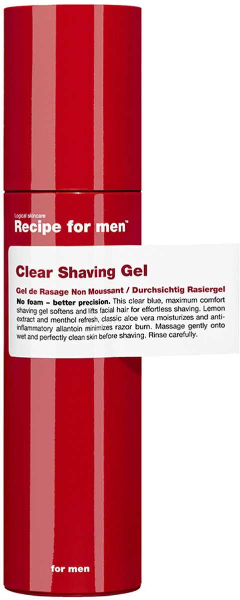 Recipe For Men - Transparante Scheergel - Clear Shaving Gel 100 ml