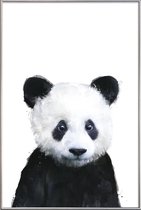 JUNIQE - Poster met kunststof lijst Baby panda illustratie -30x45 /Wit