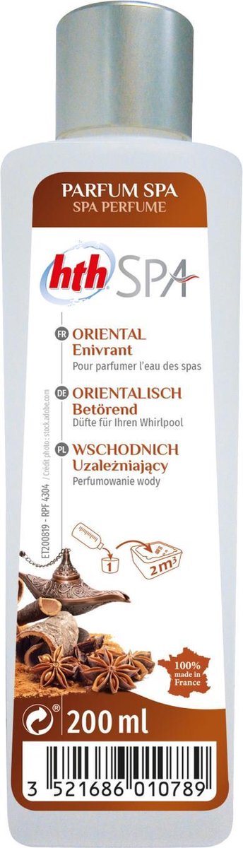 Oosters parfum voor spa 200mL - HTH, betoverende geur, van natuurlijke oorsprong, gemaakt in Frankrijk